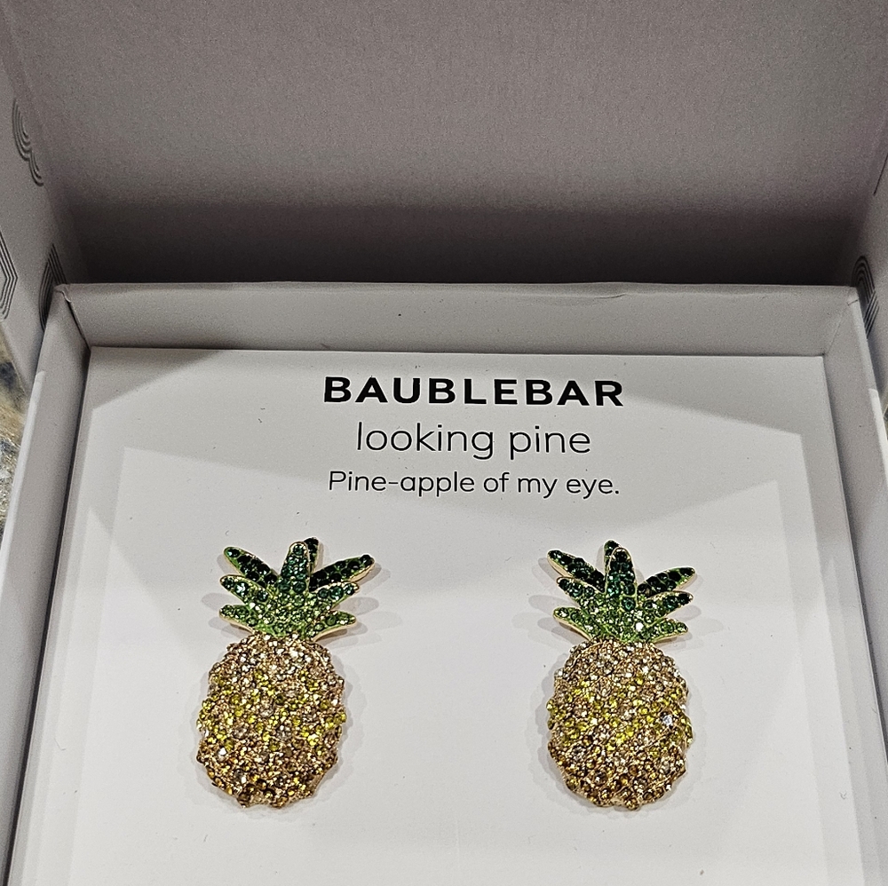 BaubleBar Pineapple Earrings - Picture 2 of 2